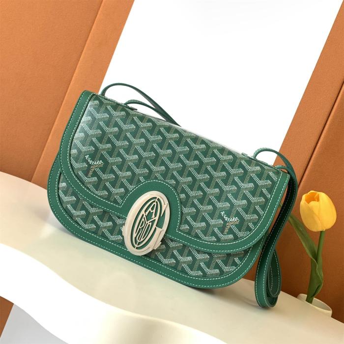 NIGO GOYARD Men's and Women's Old Flower Full Print Adjustable Shoulder Strap Canvas Patchwork Leather Flap Messenger Bag Shoulder Crossbody Bags #nigo75318