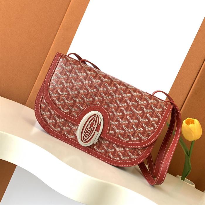 NIGO GOYARD Men's and Women's Old Flower Full Print Adjustable Shoulder Strap Canvas Patchwork Leather Flap Messenger Bag Shoulder Crossbody Bags #nigo75318