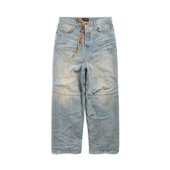 NIGO Balenciaga BAGGY Men's Spring/summer Scenic Webbing Contour Deconstructed Straight Leg Pants Denim Trend Old Wide Leg Pants Ngvp #nigo9973