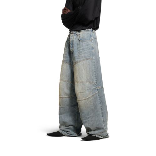 NIGO Balenciaga BAGGY Men's Spring/summer Scenic Webbing Contour Deconstructed Straight Leg Pants Denim Trend Old Wide Leg Pants Ngvp #nigo9973