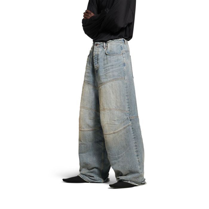 NIGO Balenciaga BAGGY Men's Spring/summer Scenic Webbing Contour Deconstructed Straight Leg Pants Denim Trend Old Wide Leg Pants Ngvp #nigo9973