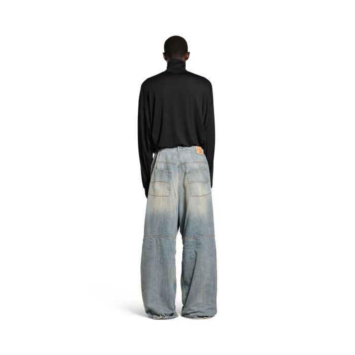 NIGO Balenciaga BAGGY Men's Spring/summer Scenic Webbing Contour Deconstructed Straight Leg Pants Denim Trend Old Wide Leg Pants Ngvp #nigo9973