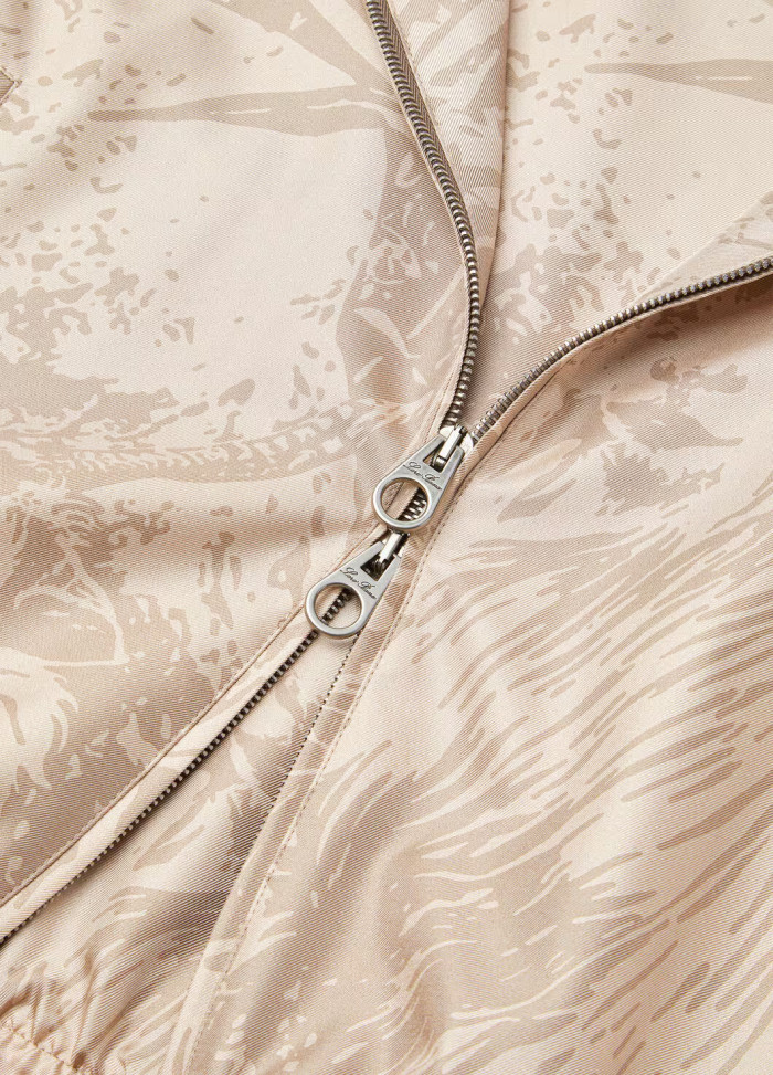 NIGO Loro Piana Women's Spring And Autumn Floral Print Stand Collar Zipper Long Sleeve Bomber Aviator Jacket Ngvp #nigo9963