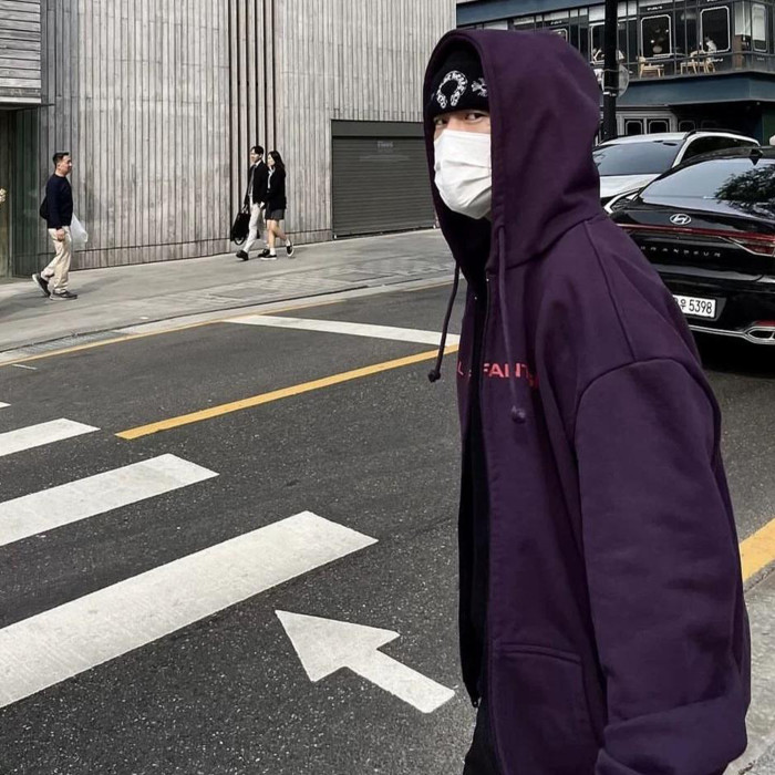 NIGO Vetements Men's Spring And Autumn Purple High Street Trend Hoodie Loose Pullover Hoodie Fashion Embroidery Letter Sweatshirt Long Sleeve Casual Top Jacket Ngvp #nigo9978