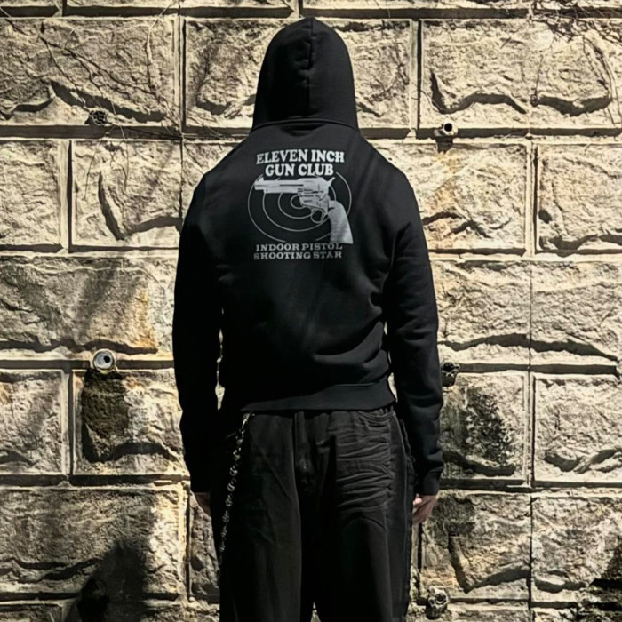 NIGO Vetements Men's Dark Style Pistol Print High Street Trend  Loose Pullover Hoodie Spring And Autumn Fashion Embroidered Letter Sweatshirt Ngvp #nigo9982