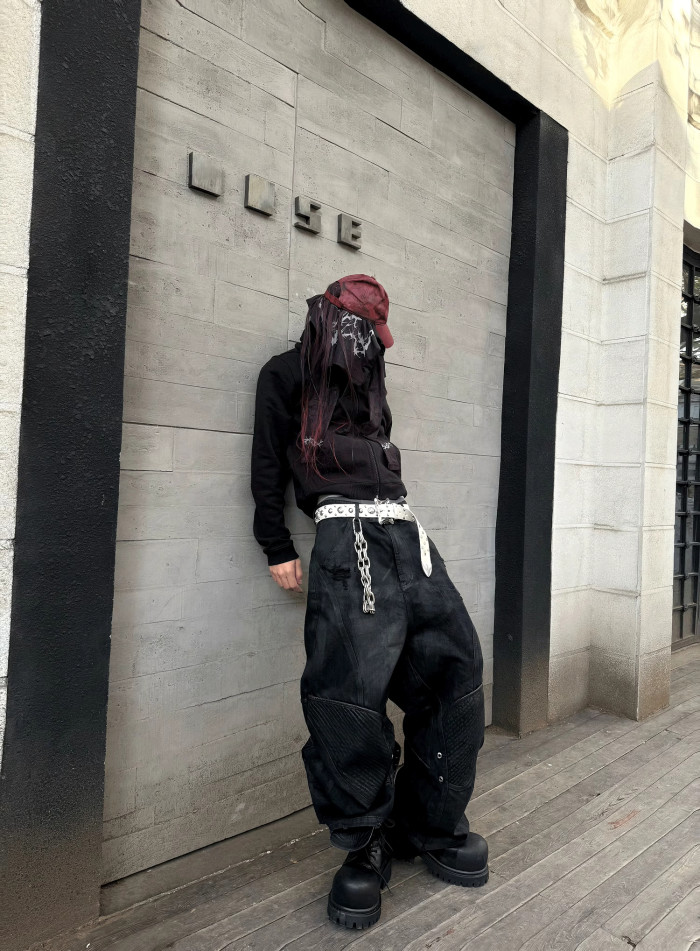NIGO Vetements Men's Dark Style Pistol Print High Street Trend  Loose Pullover Hoodie Spring And Autumn Fashion Embroidered Letter Sweatshirt Ngvp #nigo9982