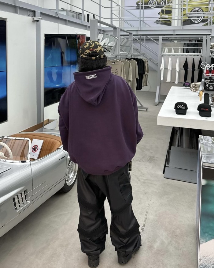 NIGO Vetements Men's Spring And Autumn Purple High Street Trend Hoodie Loose Pullover Hoodie Fashion Embroidery Letter Sweatshirt Long Sleeve Casual Top Jacket Ngvp #nigo9978