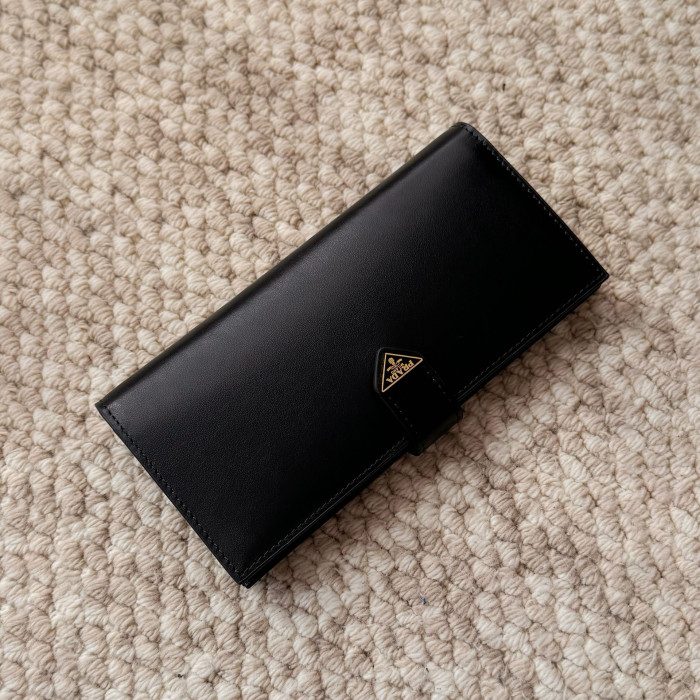 NIGO Prada Men's Triangle Logo Black Leather Coin Purse Card Case Bag Bags #nigo75361