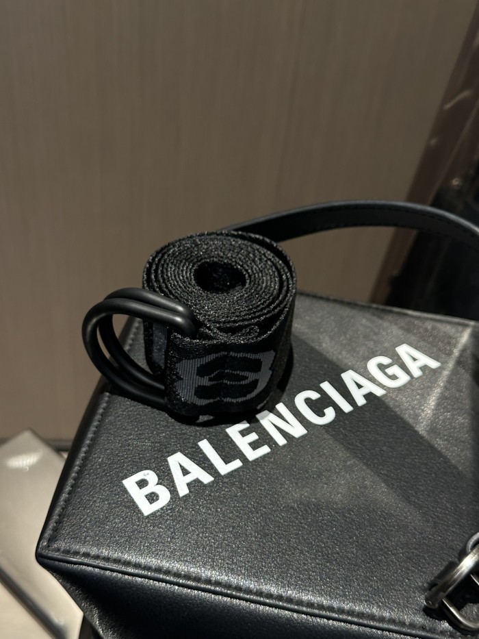 NIGO Balenciaga Men's Monogrammed Black Canvas Fabric Belt #nigo75363