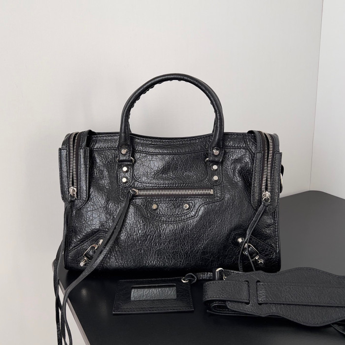 NIGO Balenciaga Men's And Women's Solid Color Zipper Closure Adjustable Detachable Shoulder Strap Goatskin Shoulder Handbag Bag Bags #nigo75368