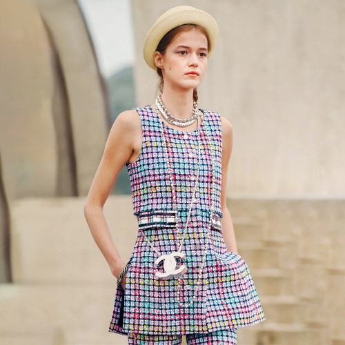 NIGO Chanel Women's Colorful Plaid Dress Spring And Summer Sleeveless Tweed Skirt Top Lined 100% Silk Fashion Temperament Dresses Ngvp #nigo9992