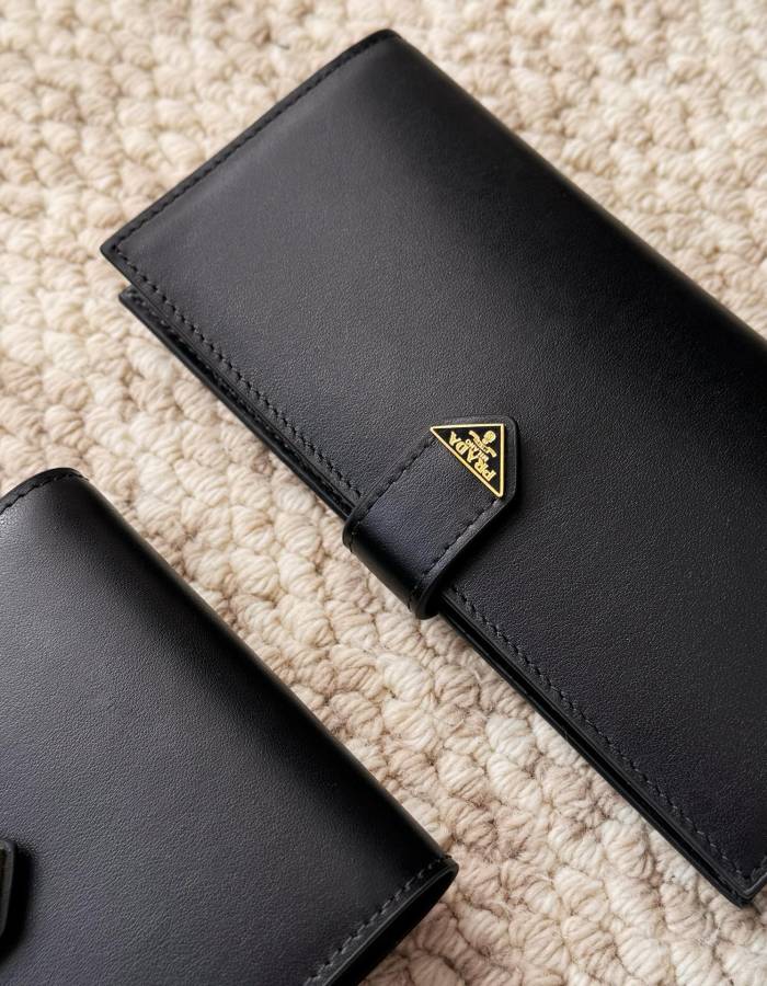NIGO Prada Men's Triangle Logo Black Leather Coin Purse Card Case Bag Bags #nigo75361
