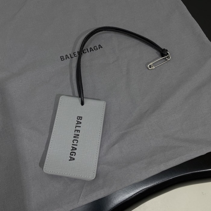 NIGO Balenciaga Men's And Women's Solid Color Leather Tag Brooch Pendant Jewelry #nigo75362