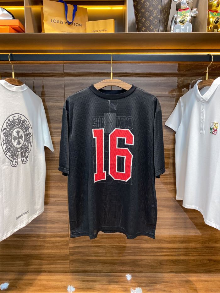 NIGO Celine Men's Summer Solid Color Digital Printed Mesh Fabric Round Neck Short Sleeve T-Shirt #nigo75367