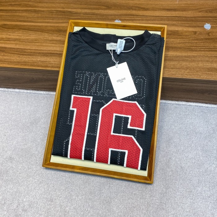NIGO Celine Men's Summer Solid Color Digital Printed Mesh Fabric Round Neck Short Sleeve T-Shirt #nigo75367
