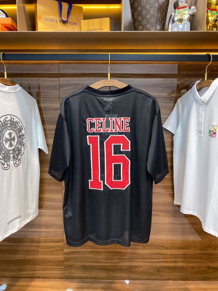 NIGO Celine Men's Summer Solid Color Digital Printed Mesh Fabric Round Neck Short Sleeve T-Shirt #nigo75367