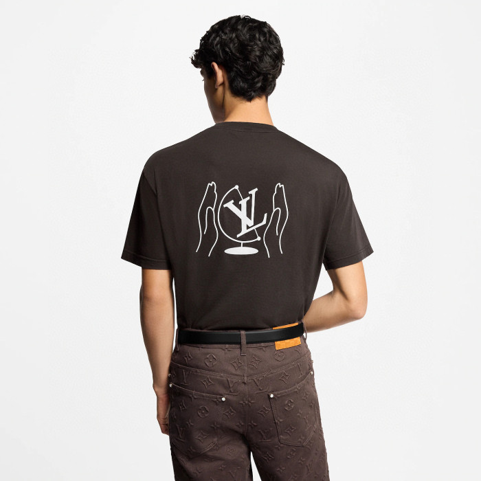 NIGO Louis Vuitton Men's Summer Solid Color Graphic Printed Round Neck Cotton Short Sleeve T-Shirt #nigo75382