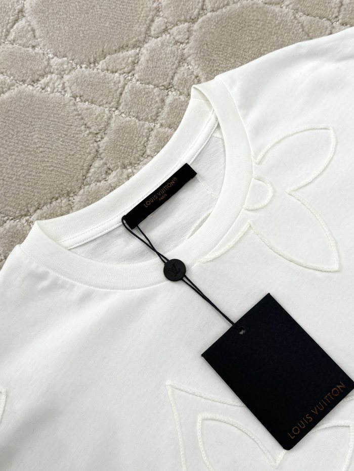 NIGO Louis Vuitton Men's Summer Embroidery Pattern Printed Solid Color Round Neck Cotton Short Sleeve T-Shirt #nigo75389