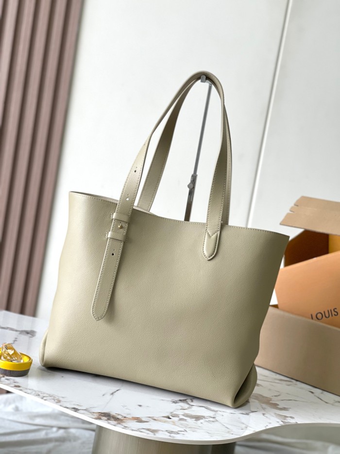 NIGO Low Key Cabas Louis Vuitton Women's Solid Color Adjustable Shoulder Strap Letter Logo Inside Cowhide Shopping Bag Shoulder Tote Bag Bags #nigo75412
