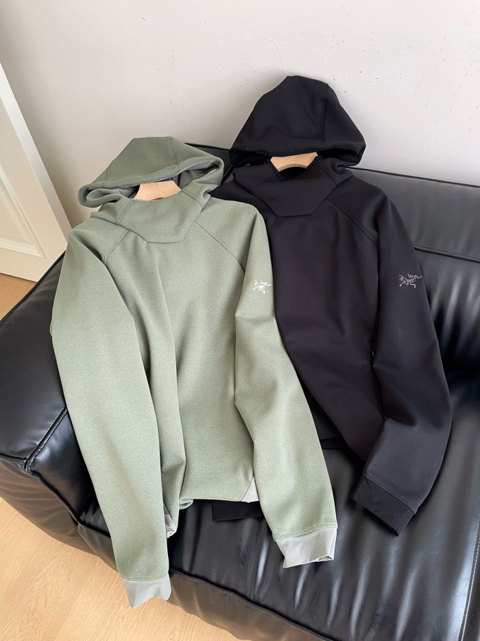 NIGO Arcteryx Men's Spring And Fall Comfortable Breathable Warm Fleece Hooded Long Sleeved Sweater #nigo75418