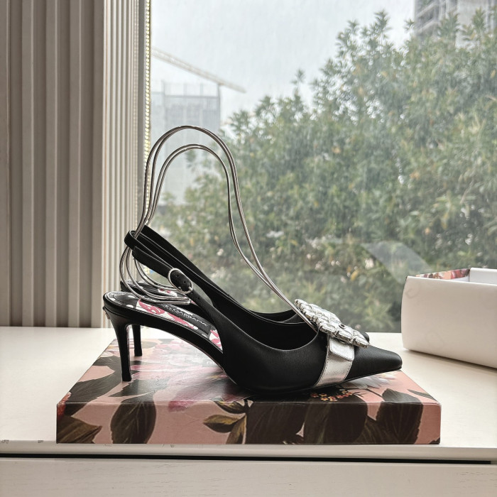 NIGO Dolce&Gabbana Women's Spring And Summer Leopard Print High Heels Leather Single Shoes Temperament High Luxury #nigo75419
