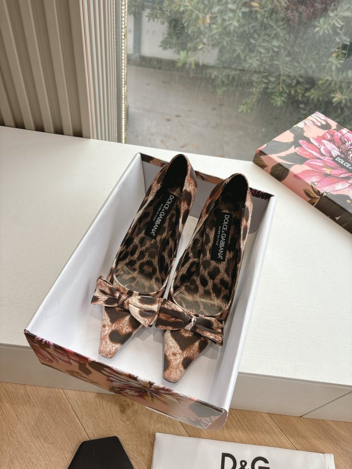 NIGO Dolce&Gabbana Women's Spring And Summer Leopard Print High Heels Leather Single Shoes Temperament High Luxury #nigo75419