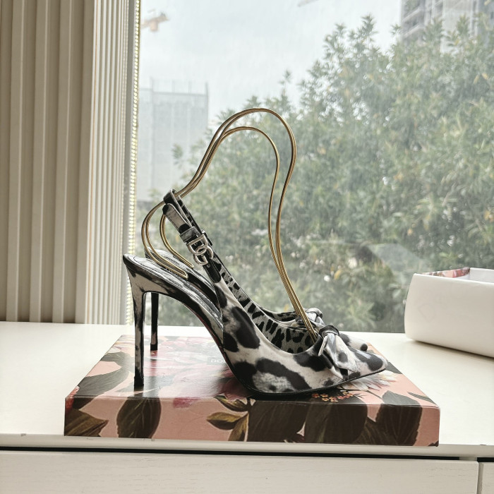 NIGO Dolce&Gabbana Women's Spring And Summer Leopard Print High Heels Leather Single Shoes Temperament High Luxury #nigo75419
