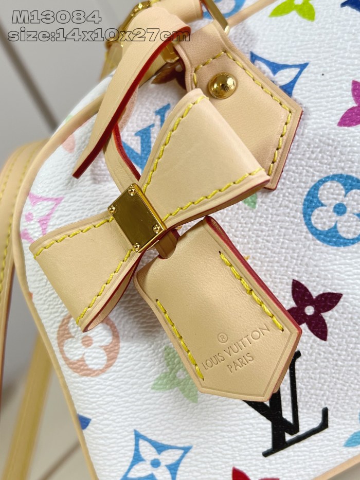 NIGO Louis Vuitton LV x TM Handbag East West Women's Removable Shoulder Strap Zipper Closure Colorful Monogram Printed Printed Coated Canvas Leather Trimmed Shoulder Crossbody Bag Bags #nigo75437