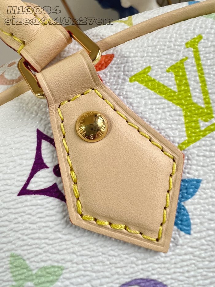 NIGO Louis Vuitton LV x TM Handbag East West Women's Removable Shoulder Strap Zipper Closure Colorful Monogram Printed Printed Coated Canvas Leather Trimmed Shoulder Crossbody Bag Bags #nigo75437