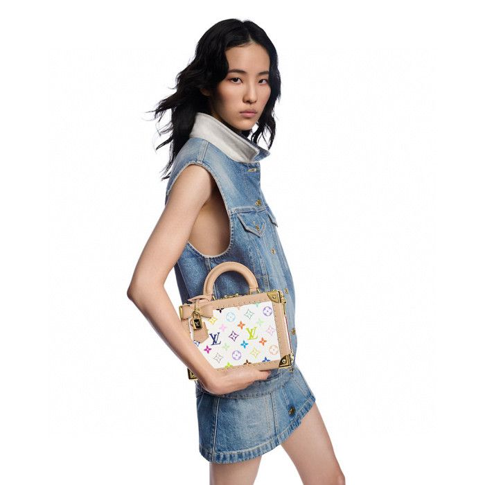 NIGO Louis Vuitton LV x TM Petite Valise Women's Detachable Adjustable Shoulder Strap Colorful Letter Printed Coated Canvas Single Shoulder Slanting Handbag Bag Bags #nigo75435