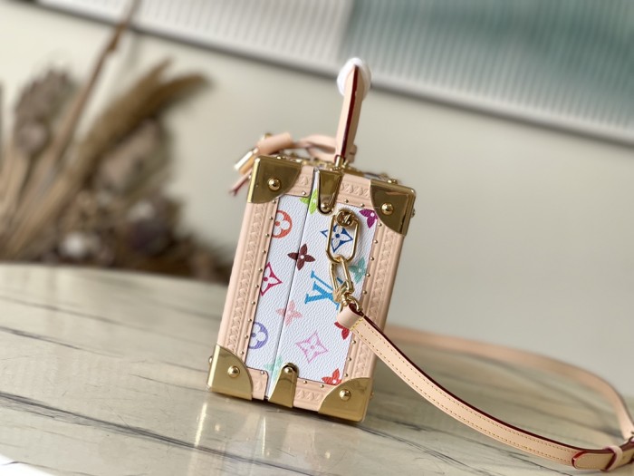 NIGO Louis Vuitton LV x TM Petite Valise Women's Detachable Adjustable Shoulder Strap Colorful Letter Printed Coated Canvas Single Shoulder Slanting Handbag Bag Bags #nigo75435