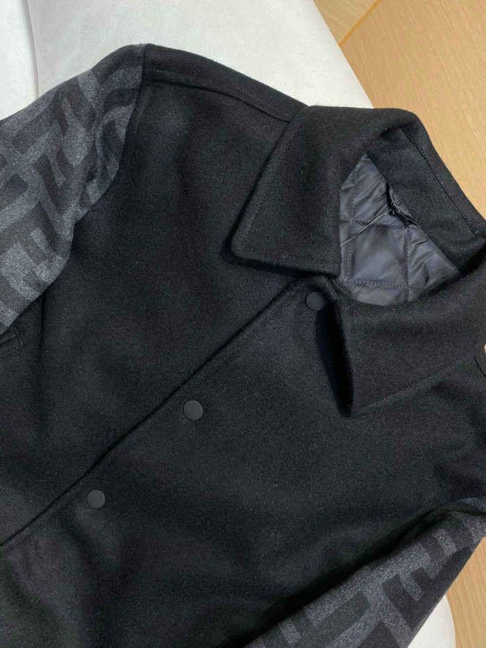 NIGO Fendi Men's Autumn and Winter Letter Printed Single Breasted Long Sleeve Baseball Jacket #nigo75447