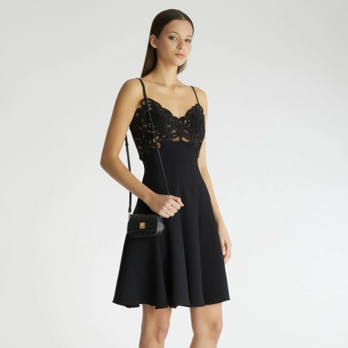 NIGO Ermanno Scervino Women's Spring And Summer Hollowed Out Embroidery Dress Simple Elegant Fashion Temperament Sexy Halter Short Dresses Mini Skirt Ngvp #nigo1115