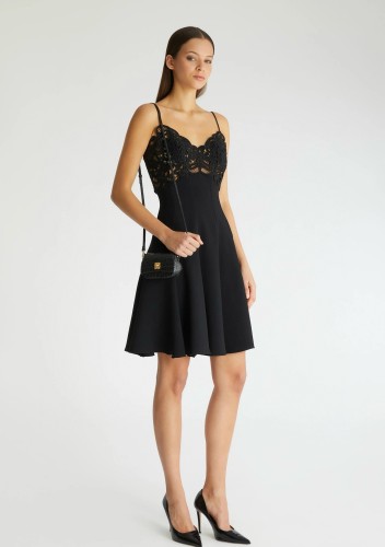 NIGO Ermanno Scervino Women's Spring And Summer Hollowed Out Embroidery Dress Simple Elegant Fashion Temperament Sexy Halter Short Dresses Mini Skirt Ngvp #nigo1115