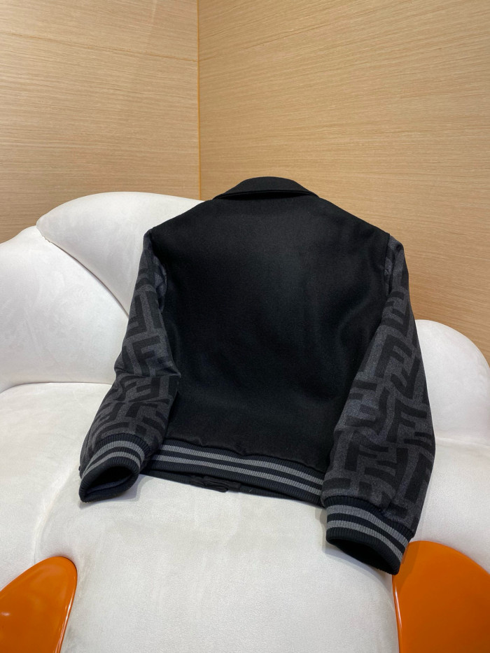 NIGO Fendi Men's Autumn and Winter Letter Printed Single Breasted Long Sleeve Baseball Jacket #nigo75447