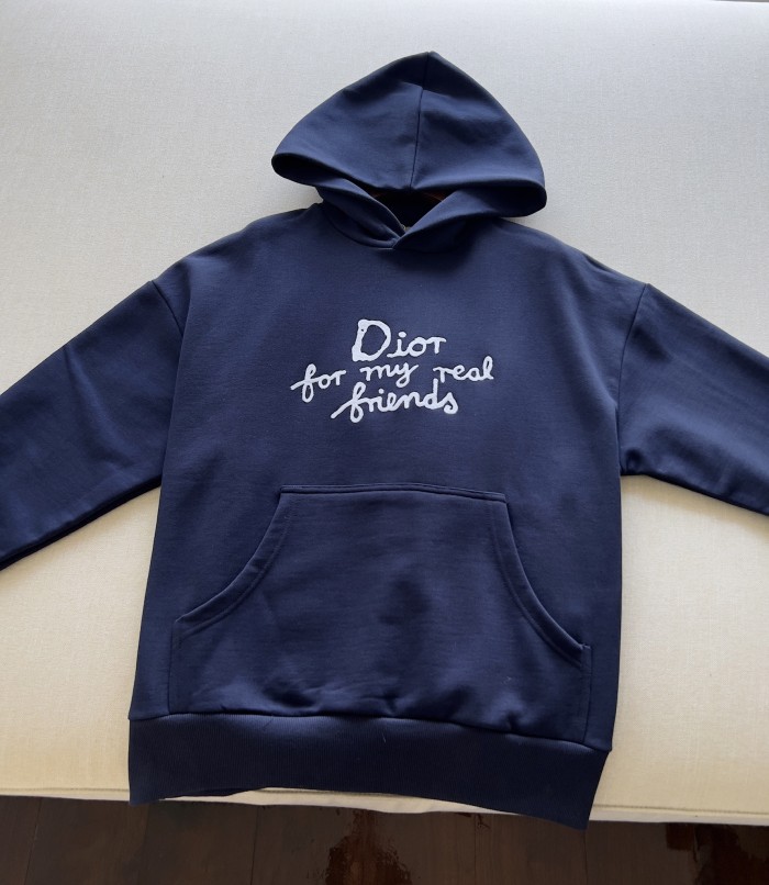 NIGO Dior Men's Spring and Autumn Solid Color Logo Letter Printed Hooded Loose Long Sleeve Sweatshirt #nigo75443