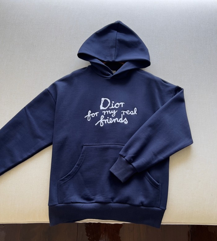 NIGO Dior Men's Spring and Autumn Solid Color Logo Letter Printed Hooded Loose Long Sleeve Sweatshirt #nigo75443