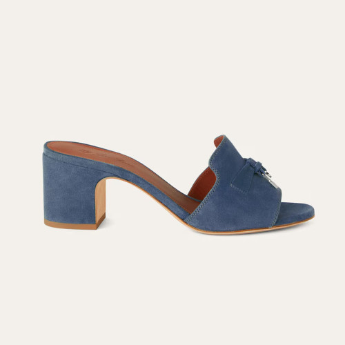 NIGO Loro Piana Summer Charms Women's Mid Heel Sandals Sheepskin Temperament Solid Color Slippers Vacation Style Luxury Comfort Women's Shoes  #nigo81118