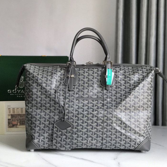 NIGO GOYARD Men's And Women's Old Flower Full Print Canvas Collocation Cowhide Shoulder Cross Handbag Travel Bag Bags #nigo75471