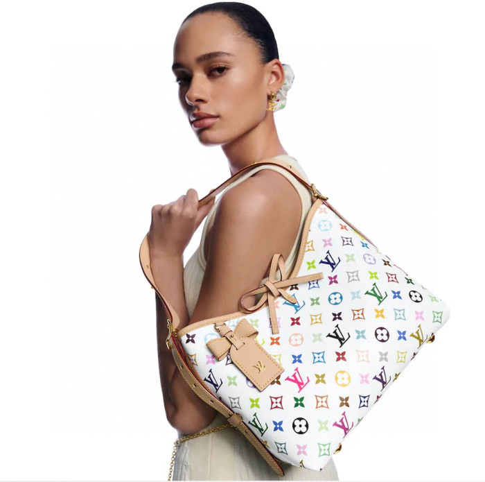 NIGO Louis Vuitton LV x TM CARRYALL Women's Detachable Adjustable Shoulder Strap Colorful Logo Printed Coated Canvas Tote Shoulder Bag Bags #nigo75465