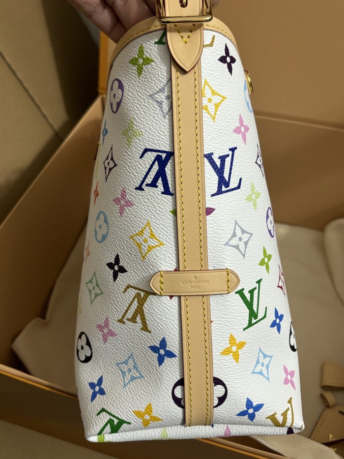NIGO Louis Vuitton LV x TM CARRYALL Women's Detachable Adjustable Shoulder Strap Colorful Logo Printed Coated Canvas Tote Shoulder Bag Bags #nigo75465