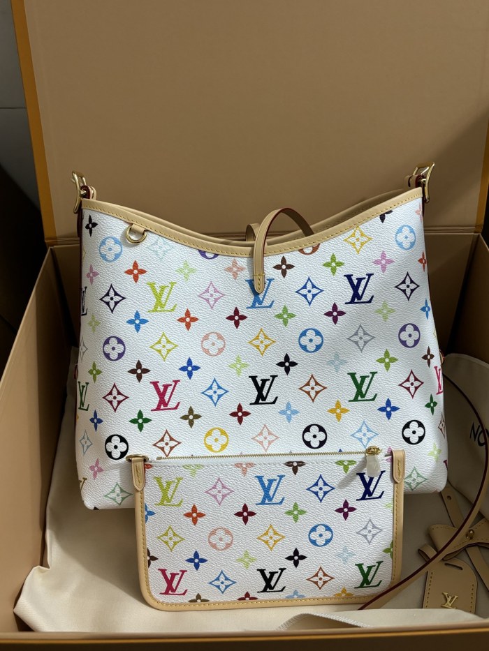 NIGO Louis Vuitton LV x TM CARRYALL Women's Detachable Adjustable Shoulder Strap Colorful Logo Printed Coated Canvas Tote Shoulder Bag Bags #nigo75465