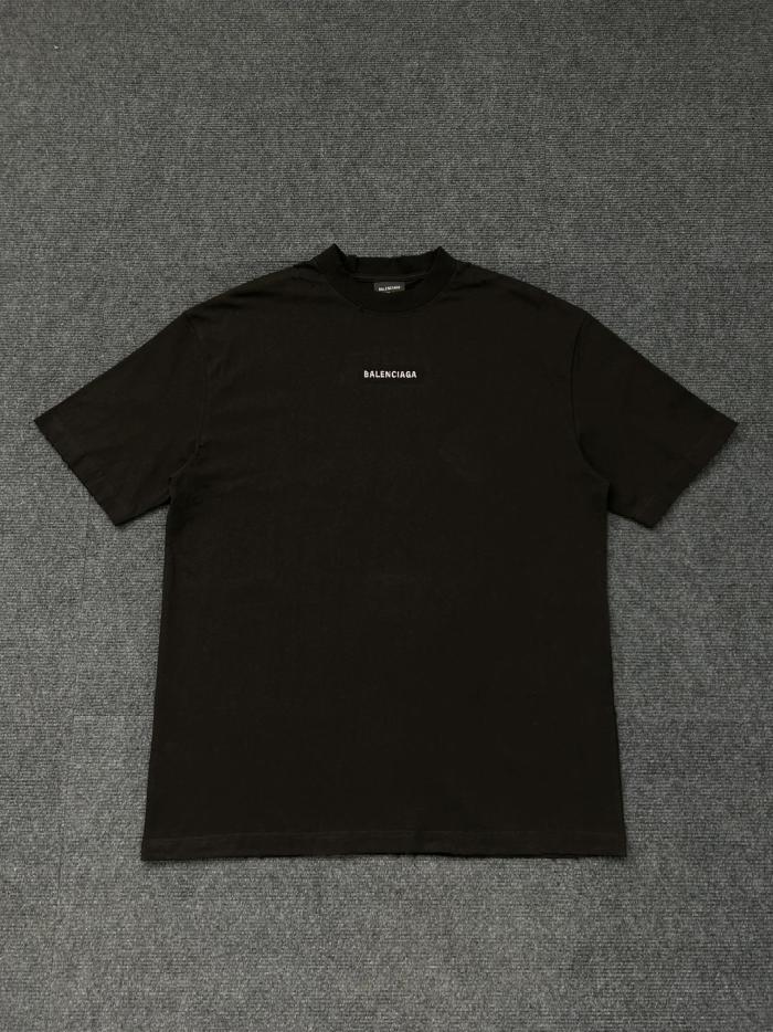 NIGO Balenciaga Men's Summer Hot Drill Logo Letter Print Black Cotton Short Sleeve T-Shirt #nigo75455