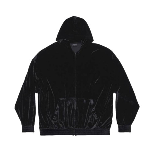 NIGO Balenciaga Men's And Women's Spring And Fall Solid Color Velvet Rhinestone Print Zipper Hooded Loose Long Sleeved Sweater Sweatshirt Jacket #nigo75464