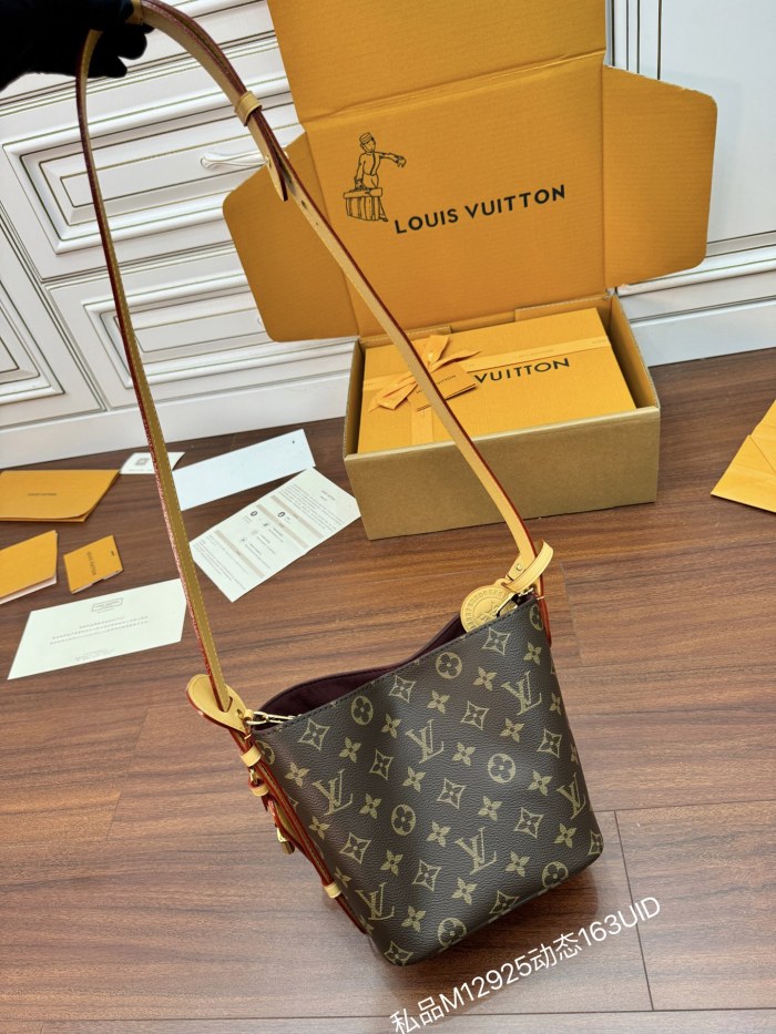 NIGO Louis Vuitton All In BB Women's Brown Letter Printed Removable Zipper Inside Pocket Coated Canvas Shoulder Tote Bag Bags #nigo75487
