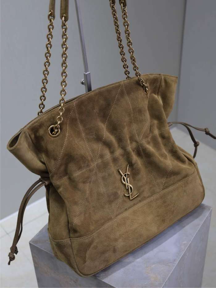 NIGO SAINT LAURENT JAMIE Women's Solid Color Suede Leather Chain Shoulder Strap Shopping Bag Shoulder Bags #nigo75511