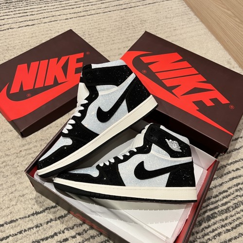 NIGO Jordan Air Jordan Men's And Women's Barb Full Diamond High Top Lace Up Flat Retro Basketball Shoes #nigo75486