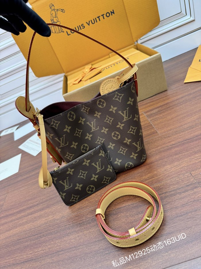 NIGO Louis Vuitton All In BB Women's Brown Letter Printed Removable Zipper Inside Pocket Coated Canvas Shoulder Tote Bag Bags #nigo75487