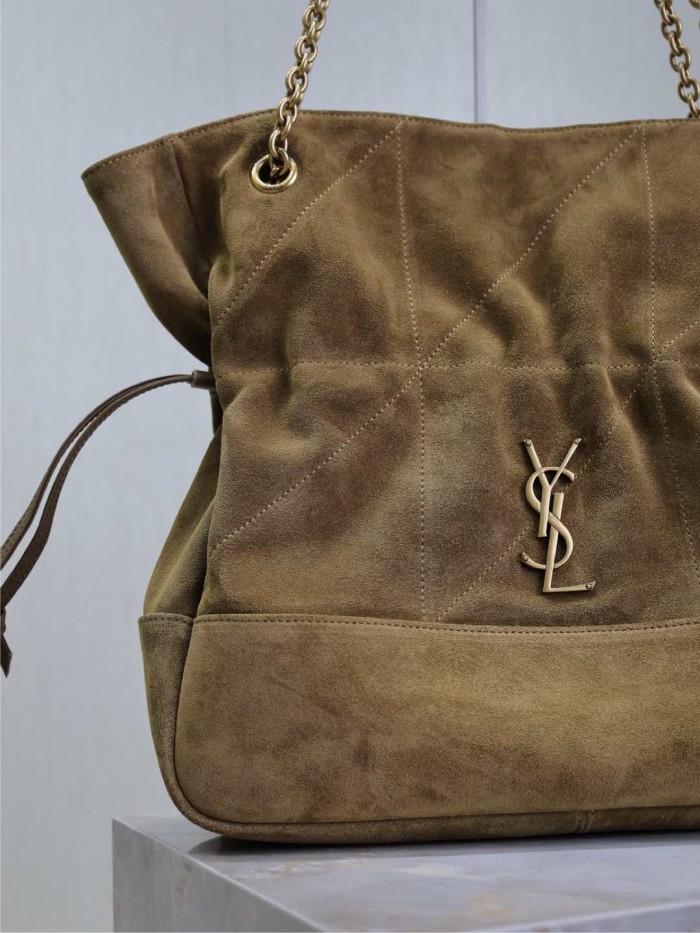 NIGO SAINT LAURENT JAMIE Women's Solid Color Suede Leather Chain Shoulder Strap Shopping Bag Shoulder Bags #nigo75511