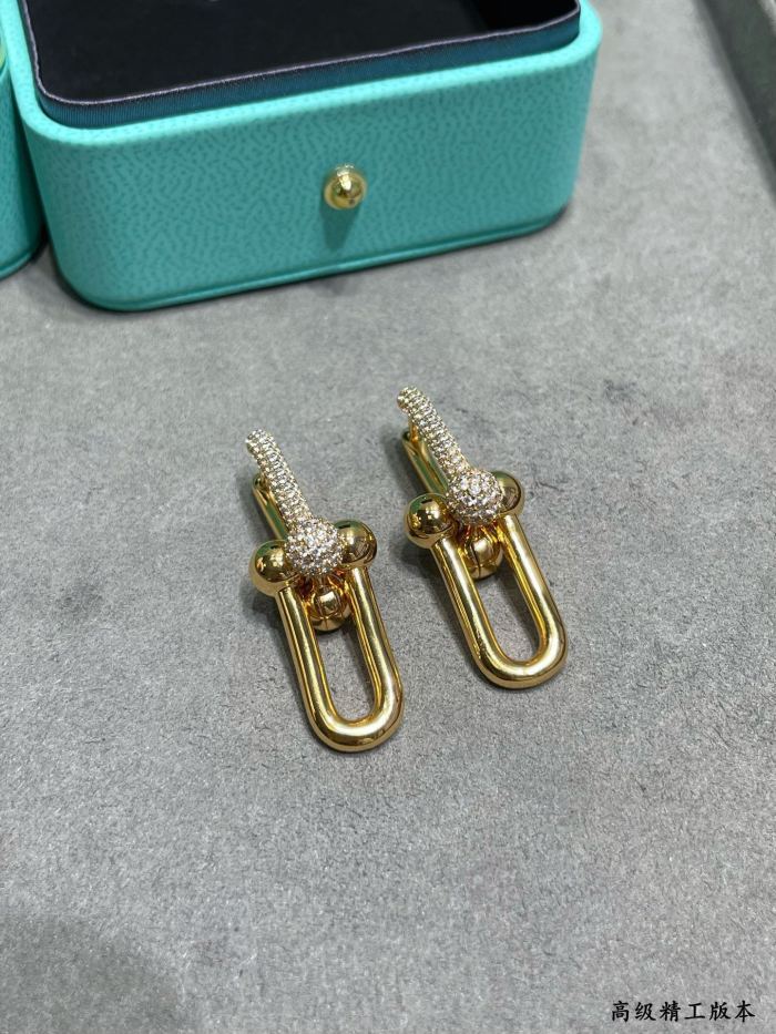 NIGO Tiffany & Co. Hardwear Collection Large Chain Link Earrings with Diamonds Fashionable Luxury Sexy Earrings Jewelry Accessories #nigo75529